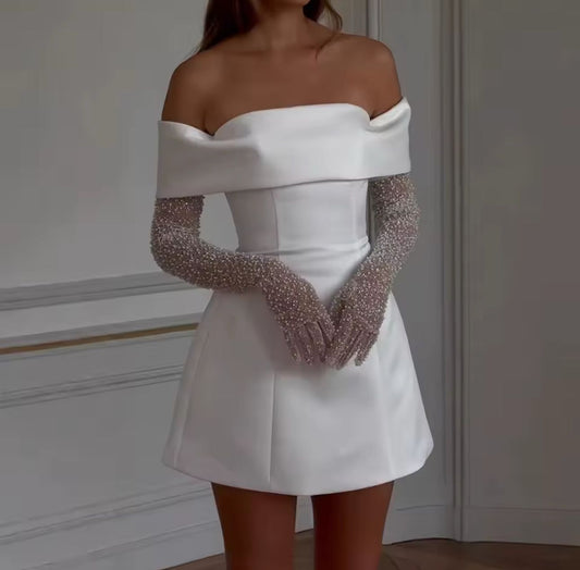 Vestido strapless mini Bride To Be