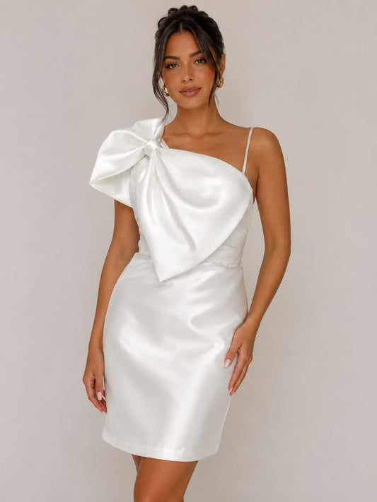 Vestido corto con moño Bride To Be